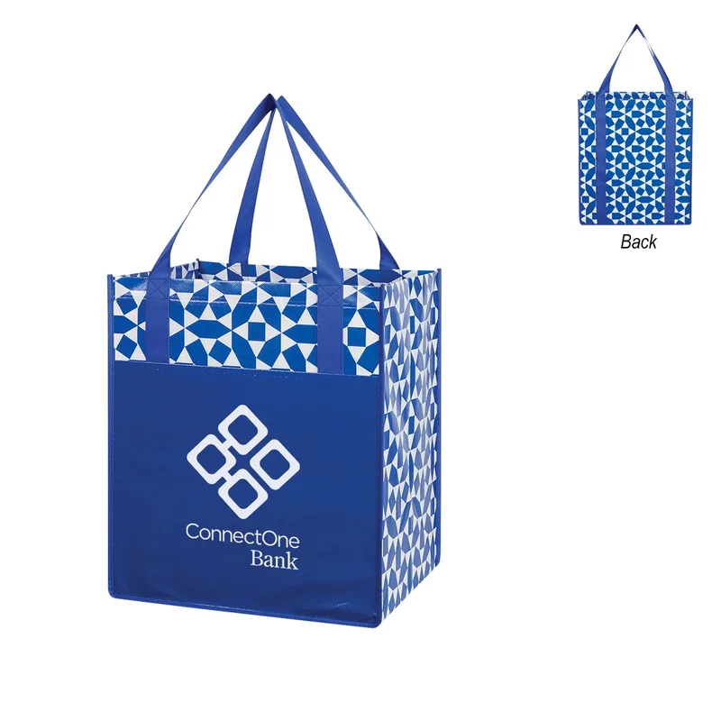 Non-woven Geometric Shopping Tote Bag view 2