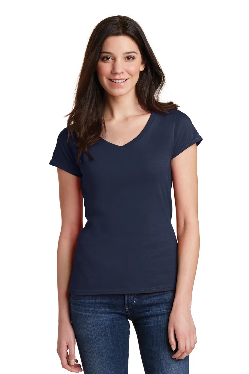 Gildan Softstyle® Women's Fit V-Neck T-Shirt. view 3