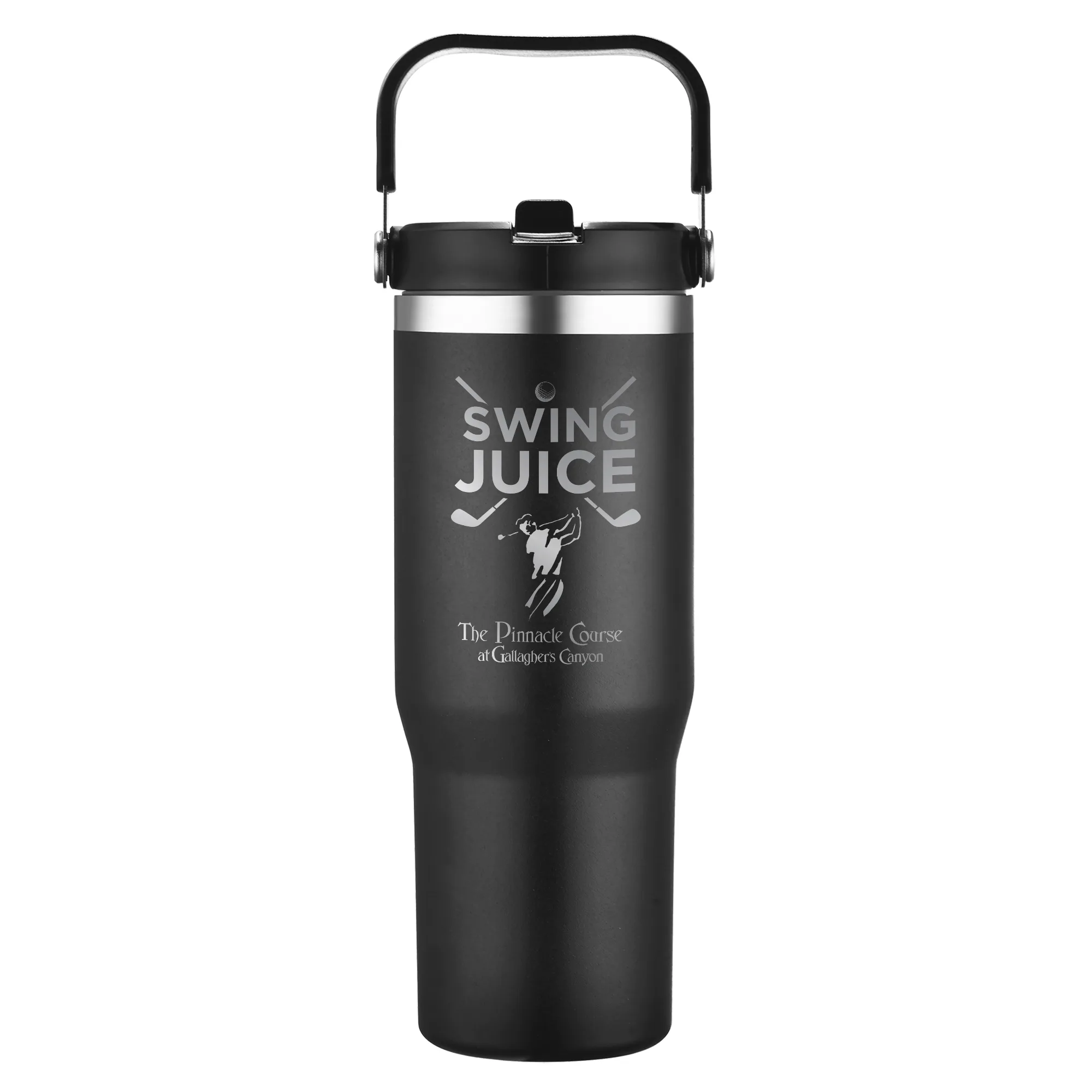 30 oz. Vacuum Travel Mug with Carrier Handle view 2