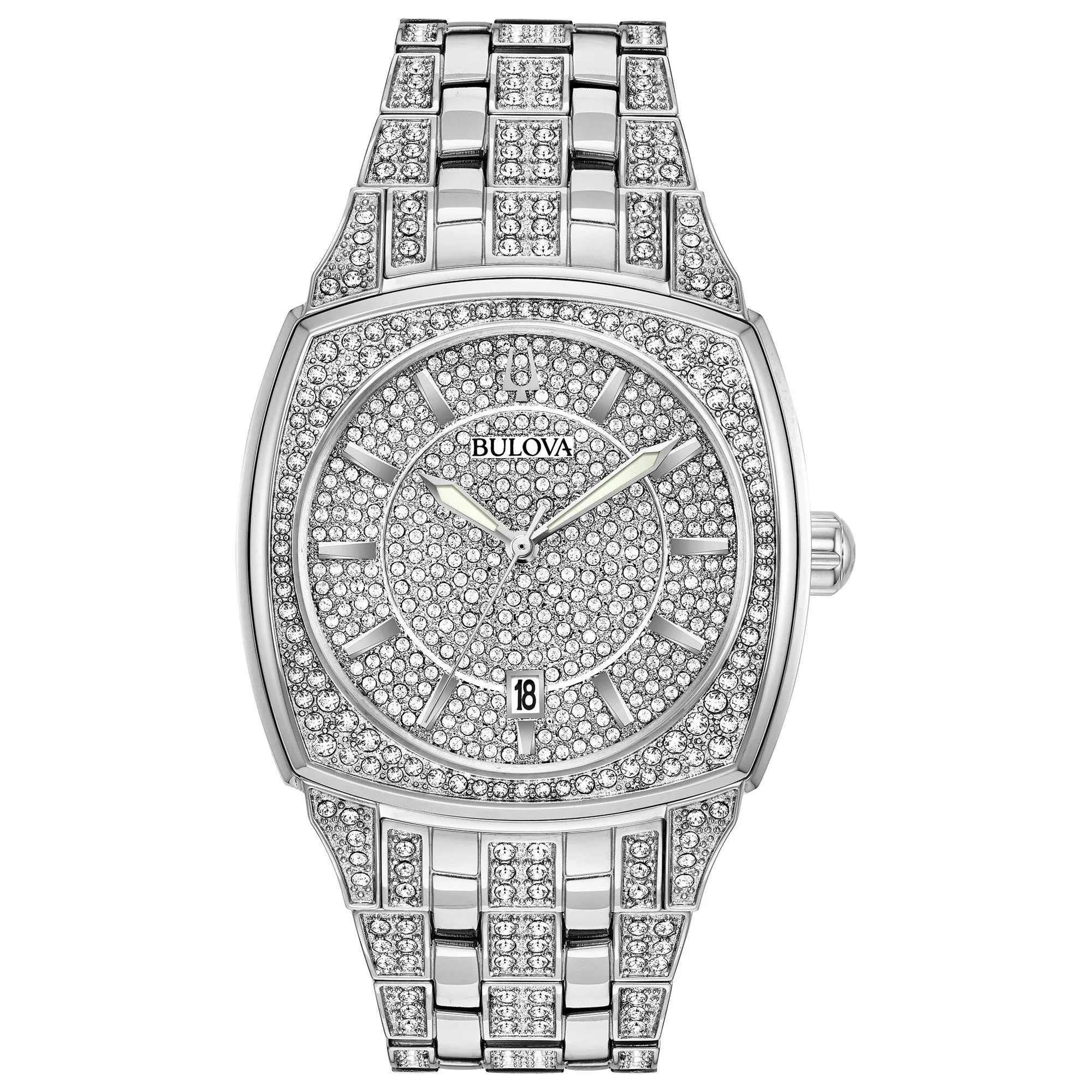 Bulova Watches Men's Crystal Bracelet From The Crystal Collection