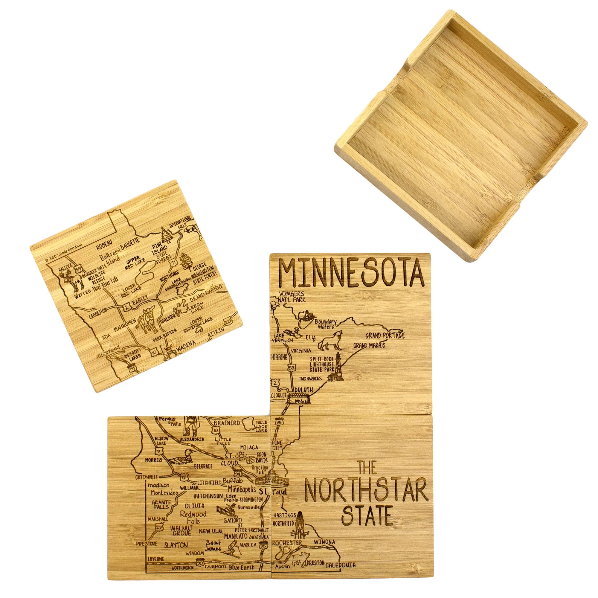 Minnesota Puzzle Coaster Set view 7
