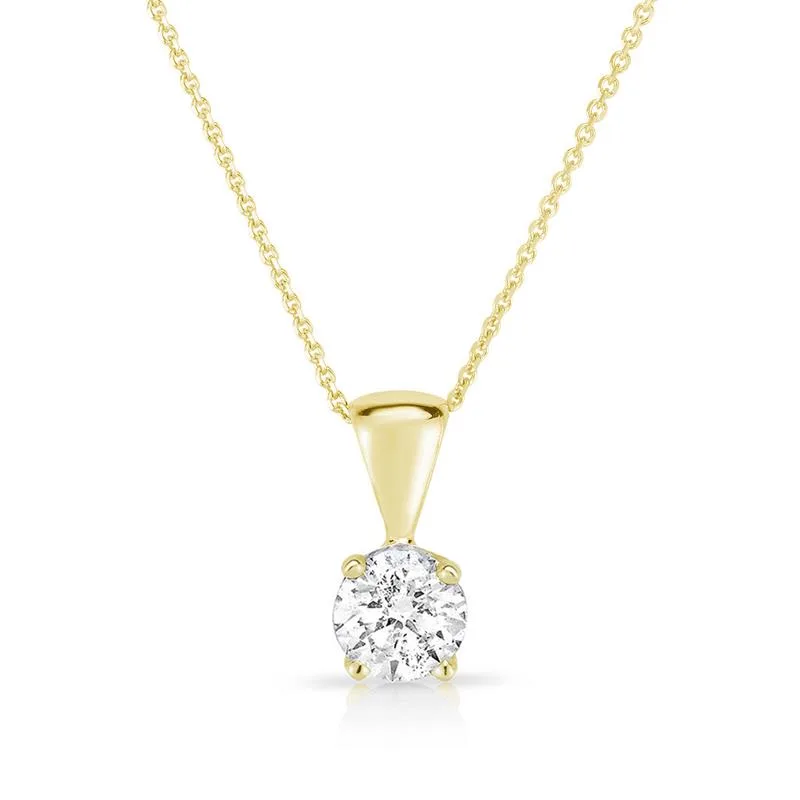 Jilco Inc Round Brilliant-Cut Diamond Necklace - 0.10 Ct