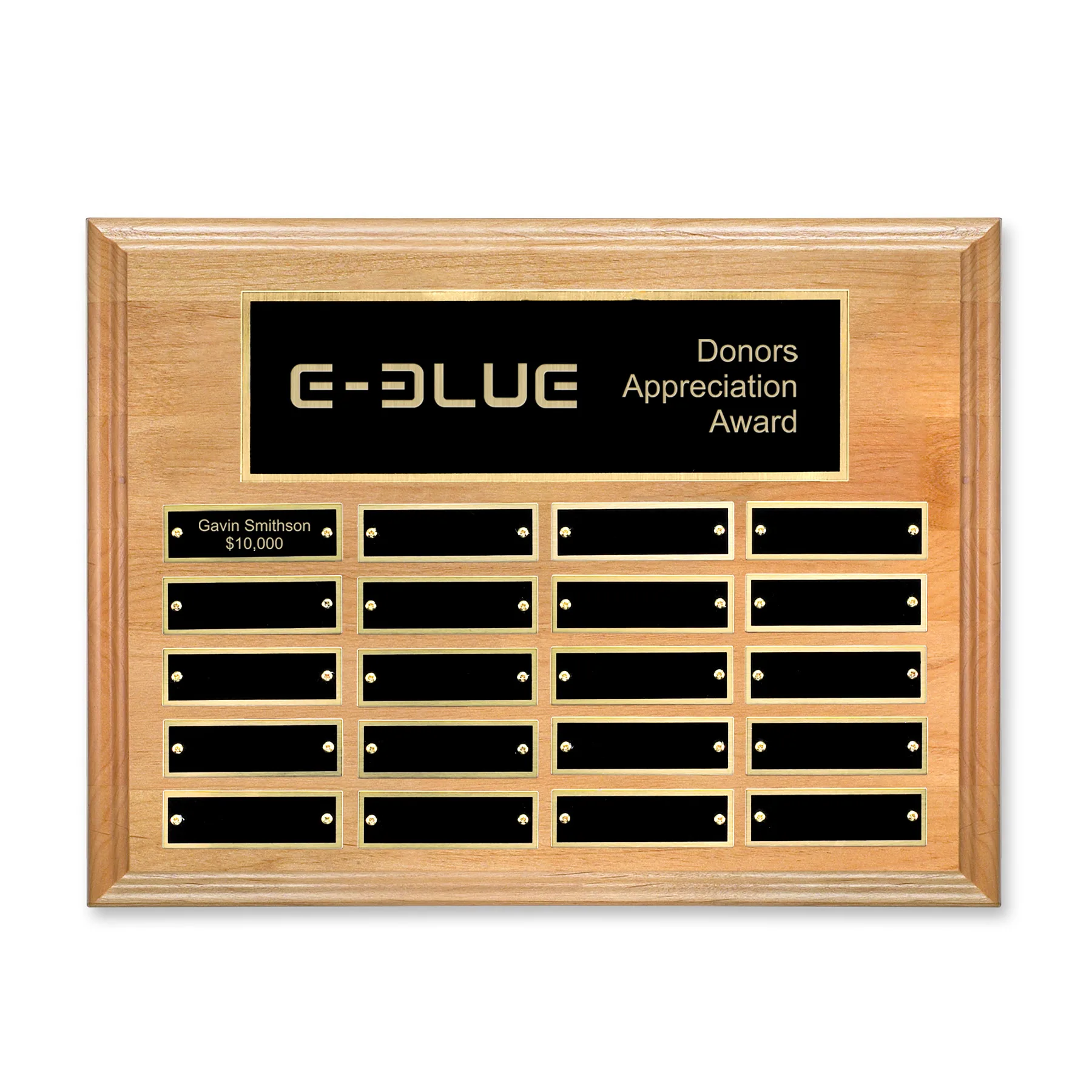 Horizontal, Gold, 20 Plate
