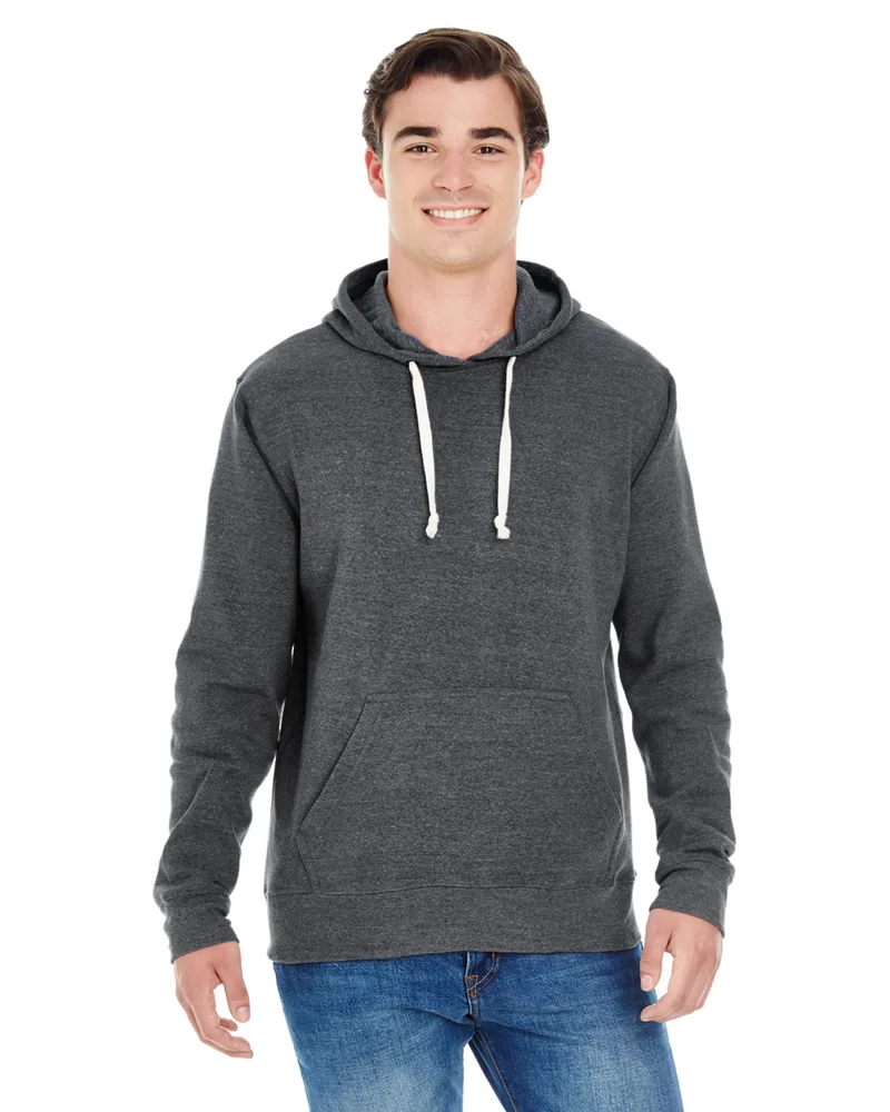 J AMERICA Adult Triblend Pullover Fleece Hooded Sweatshirt view 3
