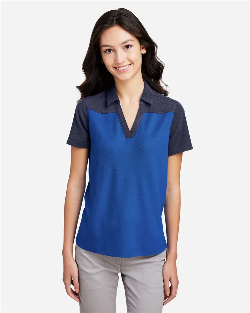 CORE365® Women's Fusion ChromaSoft™ Colorblock Polo Shirt view 2