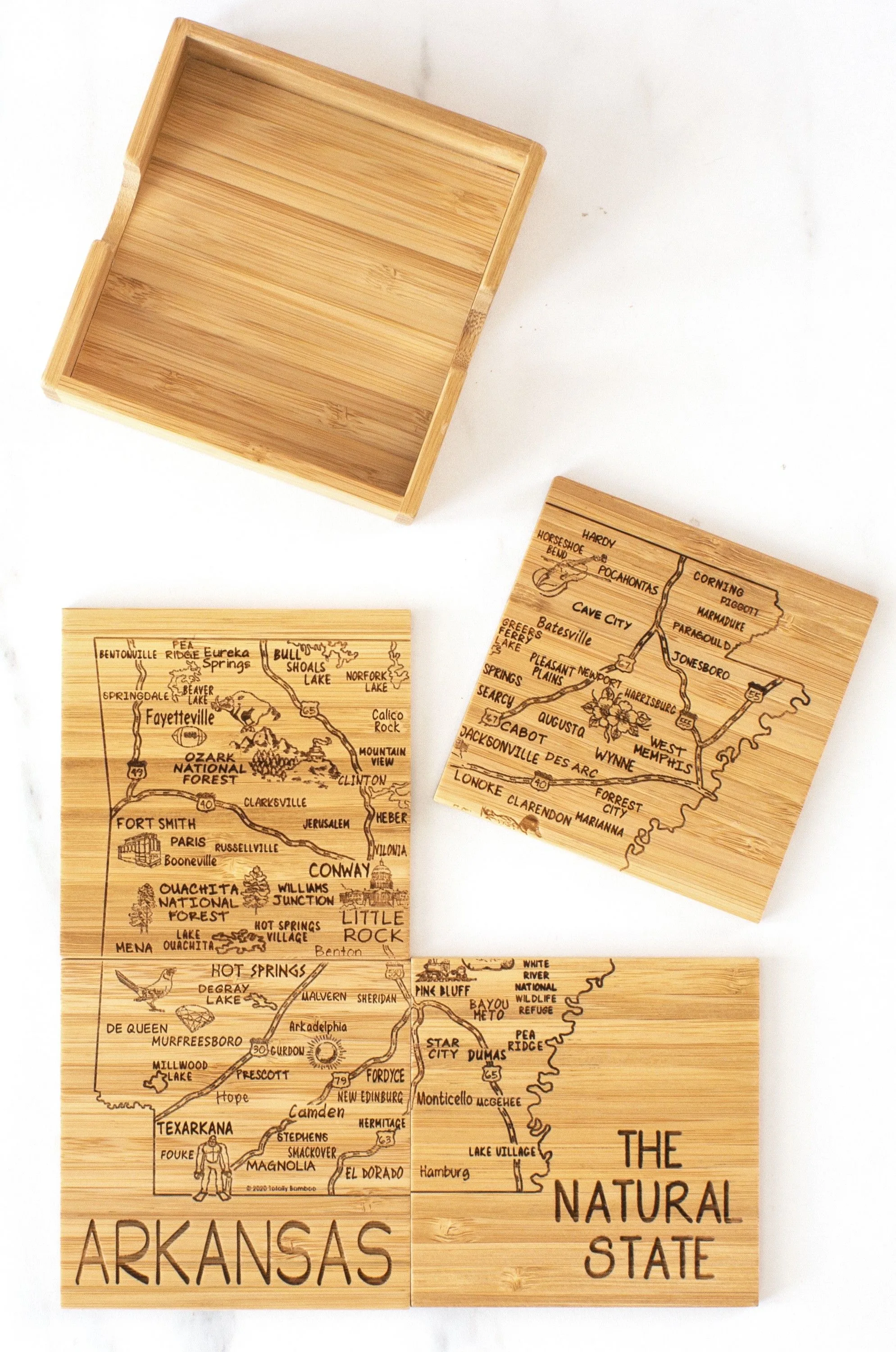 Arkansas Puzzle Coaster Set view 5
