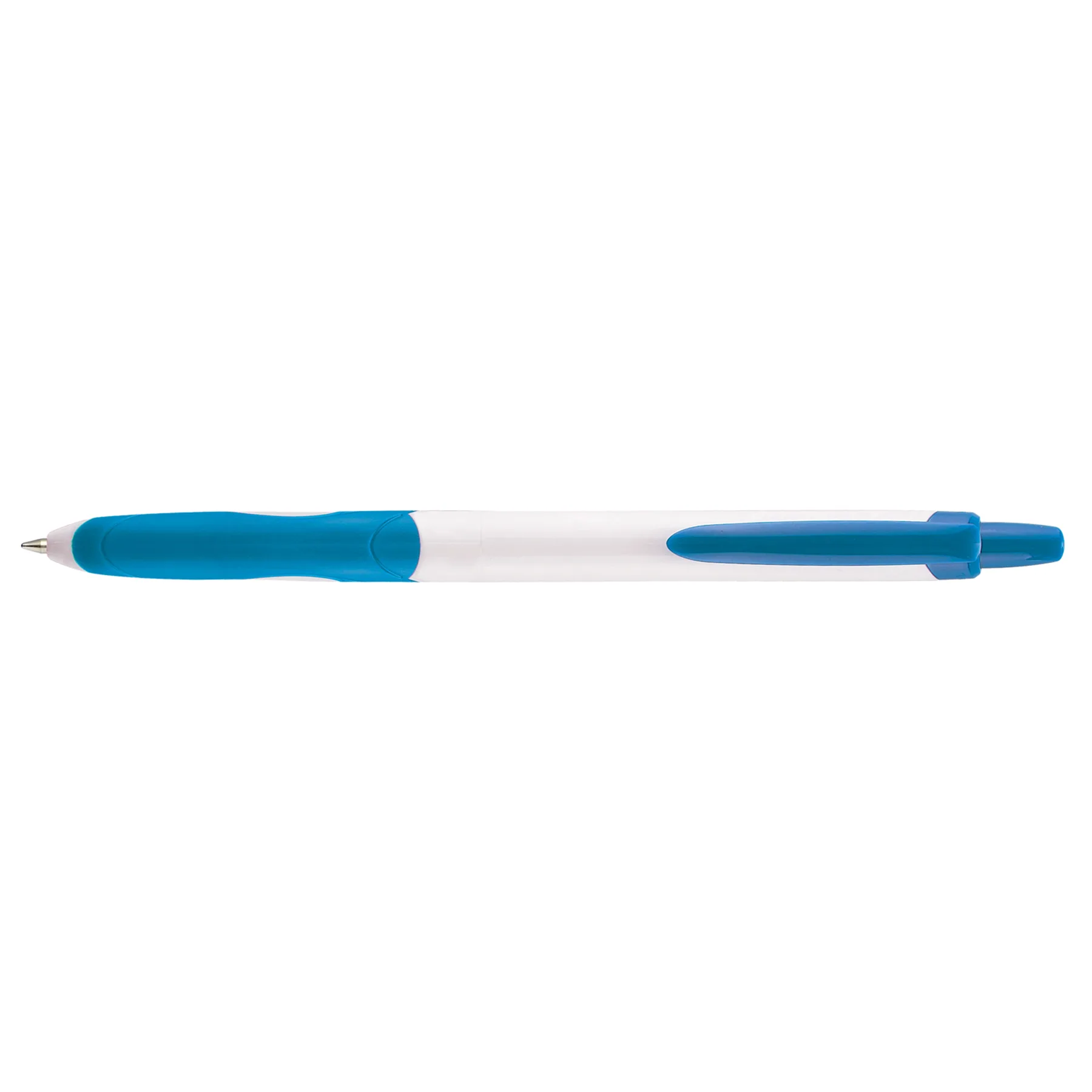 White/Light Blue Blank Front View
