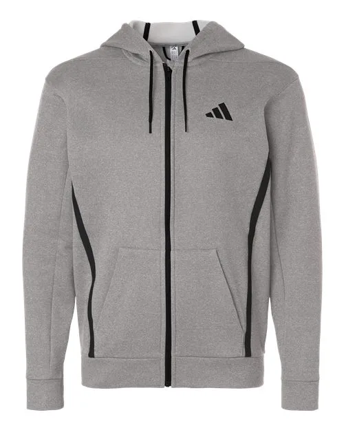 Adidas® Men's Game & Go Fleece Full-Zip Hooded Sweatshirt