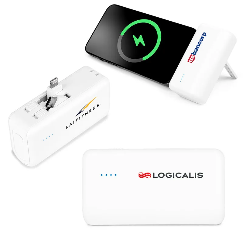 4500mAh Dual Connector Capsule Power Bank w/Stand