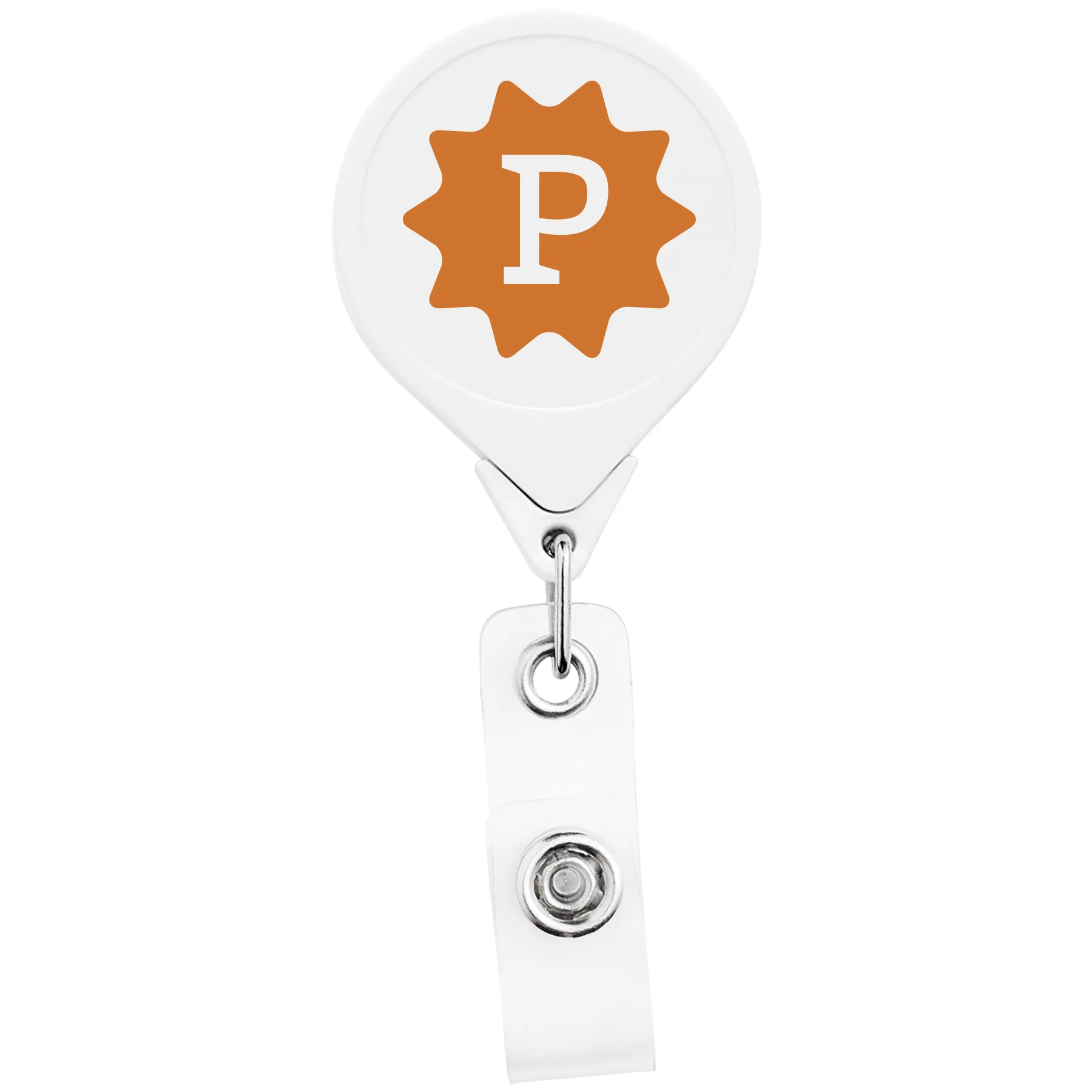 Jumbo Round Retractable Badge Reel w/belt clip view 5