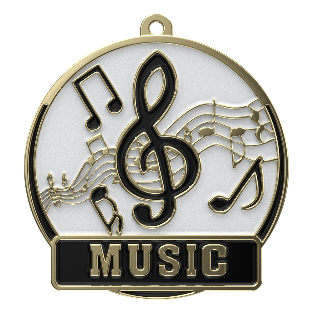 Bright Gold Music High Tech Medallion (2")
