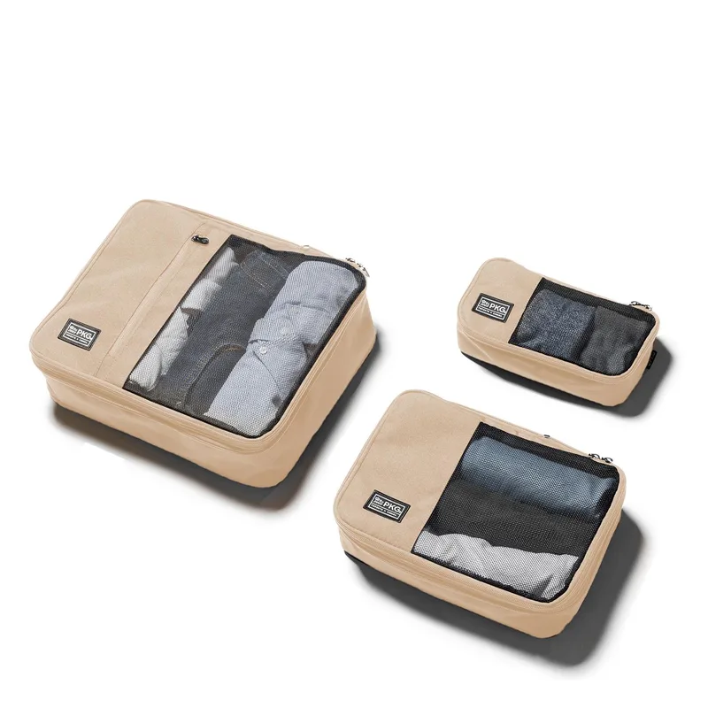 PKG Union Overnight Compression Packing Cubes In Ginger Root - 3 Pack