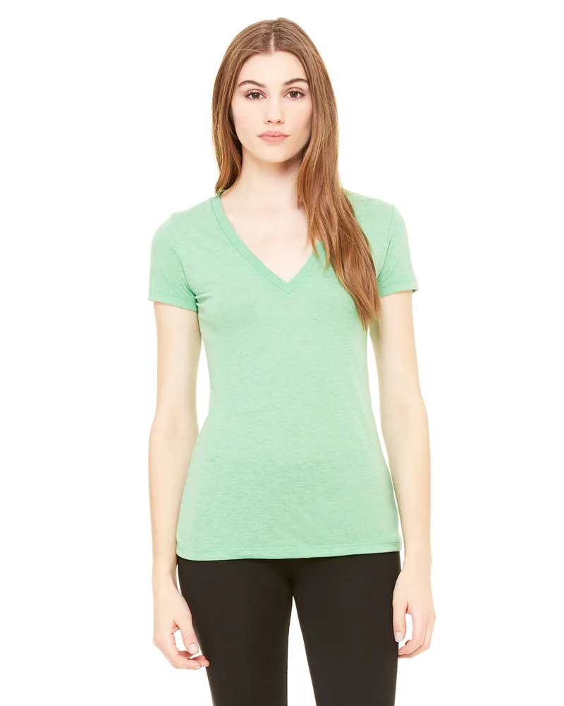 BELLA+CANVAS Ladies' Triblend Short-Sleeve Deep V-Neck T-Shirt view 5