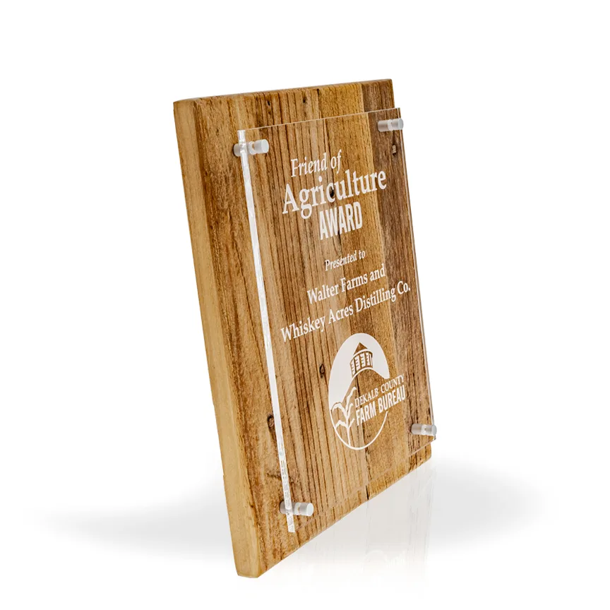 Rustico Reclaimed Wood Plaque Award - Large view 4