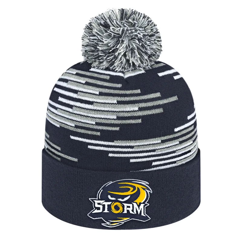 Bar Knit Cap with Cuff