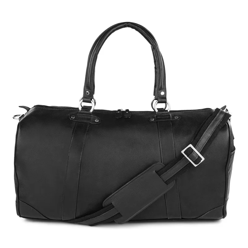Bugatti Perreira Leather Duffle Bag-Black