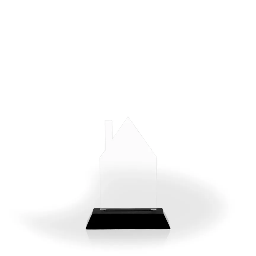 Homestead Award with Black Wood Base, Small - Engraved view 2