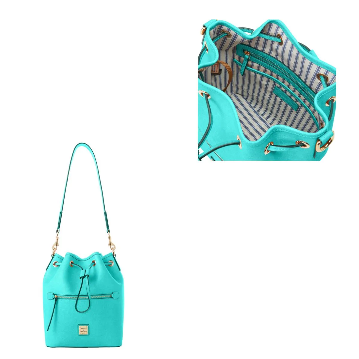 Dooney & Bourke Mint Saffiano Drawstring