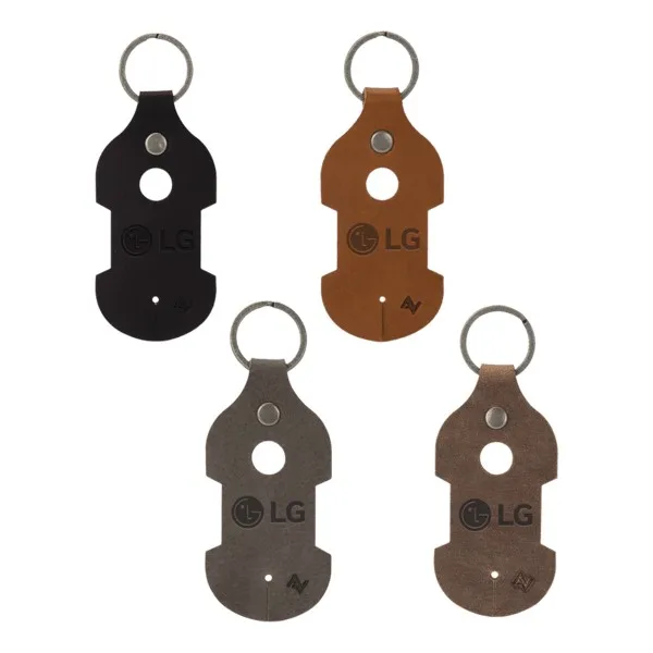 Ryder Leather Earbud Keychain view 3