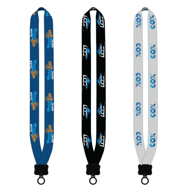1" Dye-Sublimated Lanyard with Plastic Clamshell & O-Ring