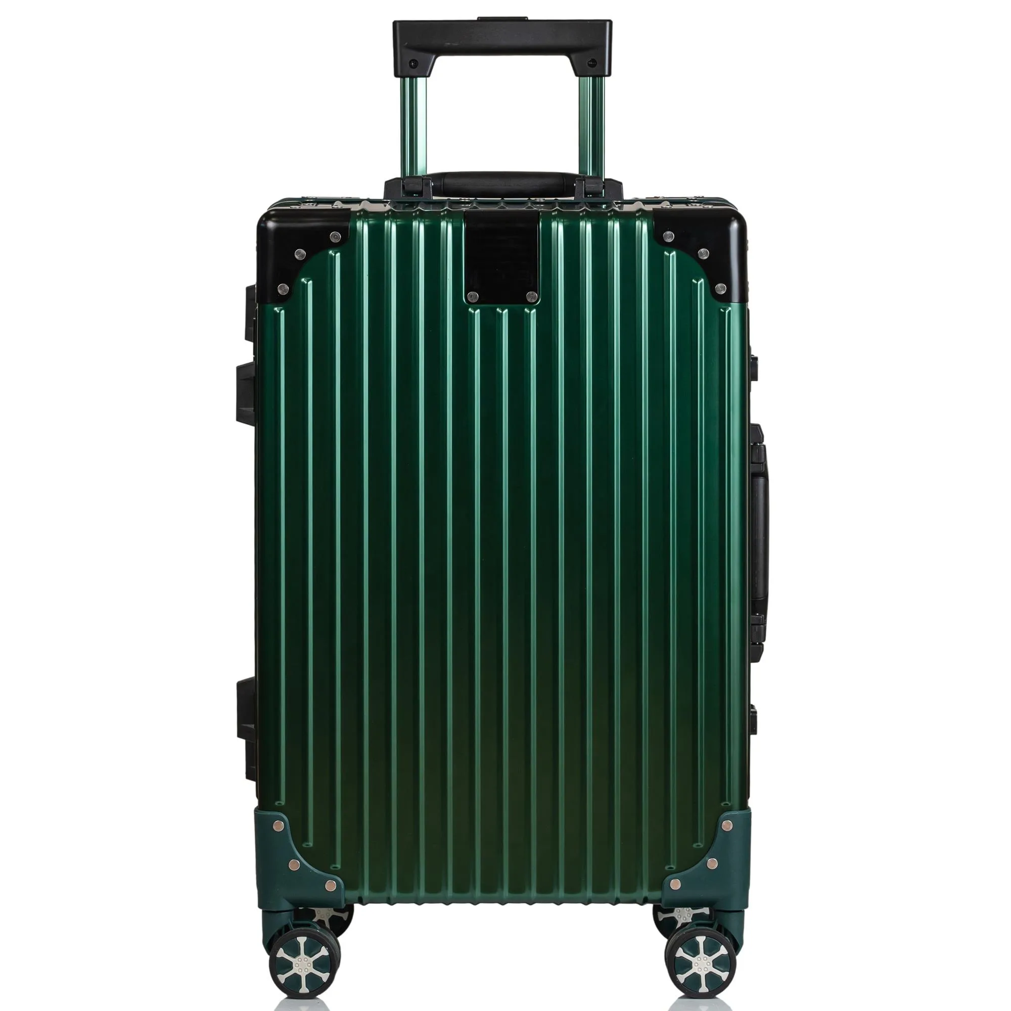 Champs Luggage Elite Collection Aluminum Carry-On Size 21" - Green
