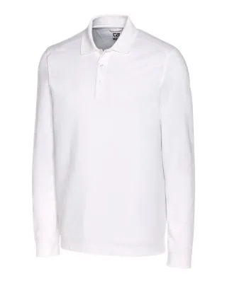 Cutter & Buck Advantage Tri-Blend Pique Mens Big and Tall Long Sleeve Polo view 3