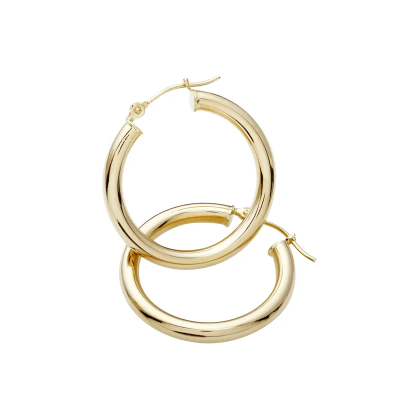 Jilco Inc Yellow Gold Hoop Earrings -20mm