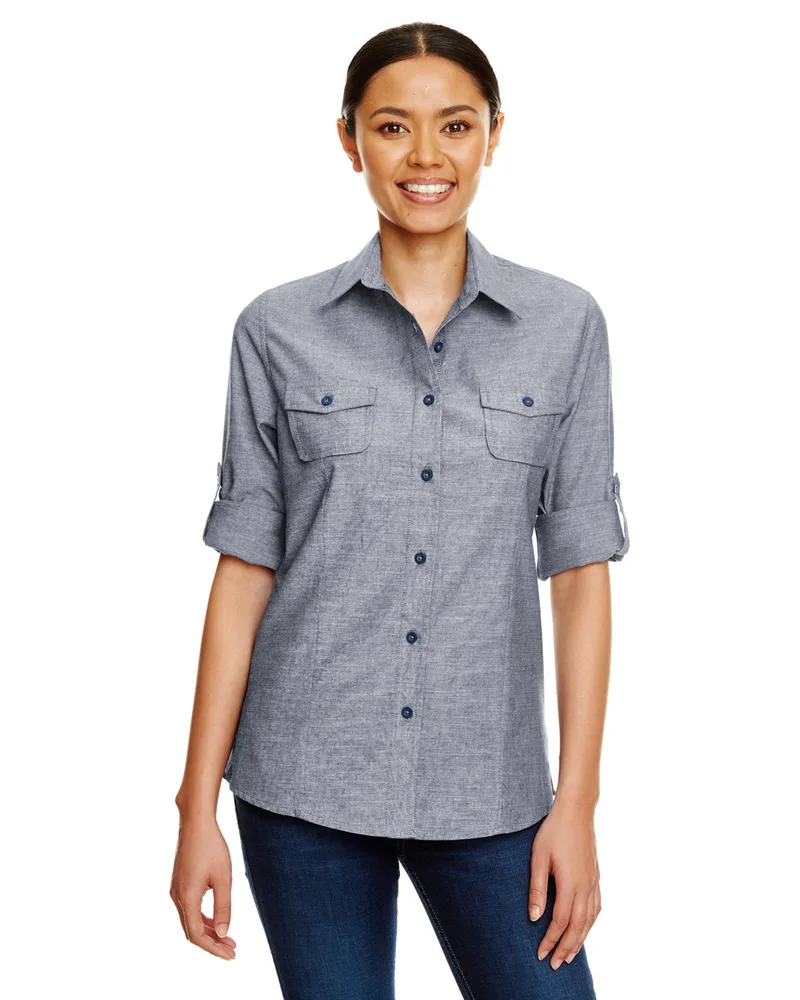 Burnside Ladies' Chambray Woven Shirt