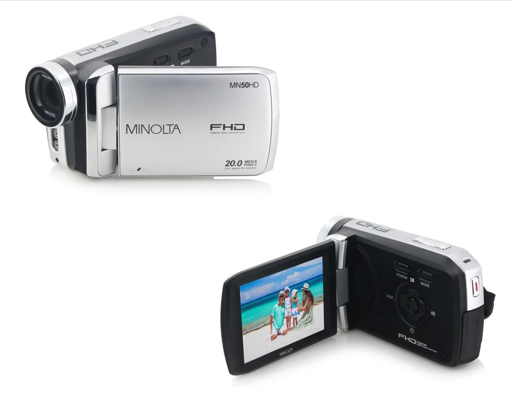 Minolta® Full HD 1080p/20MP Camcorder (Silver)