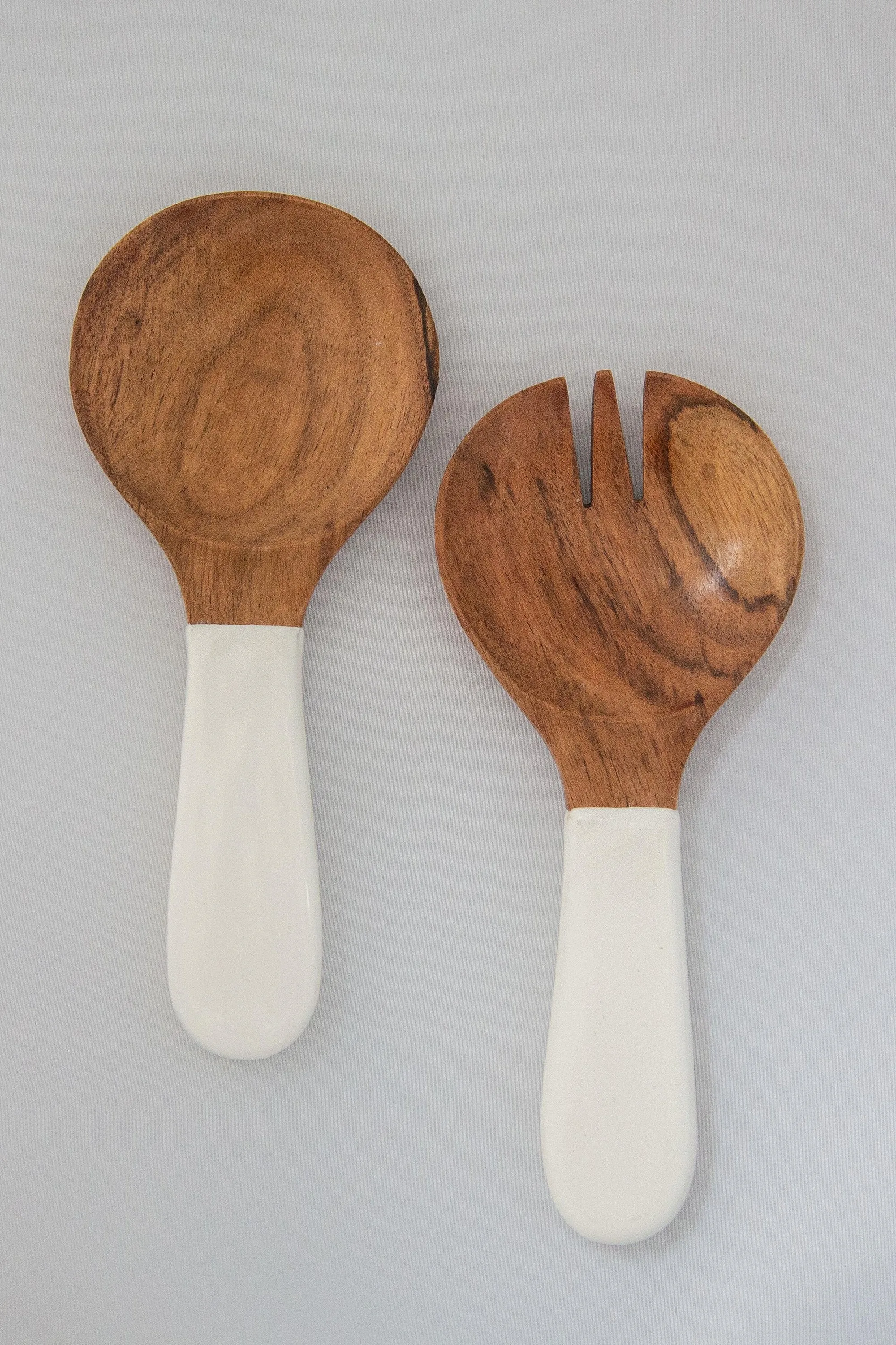 Jeanne Fitz Wood + White Collection Acacia Wood Salad Servers