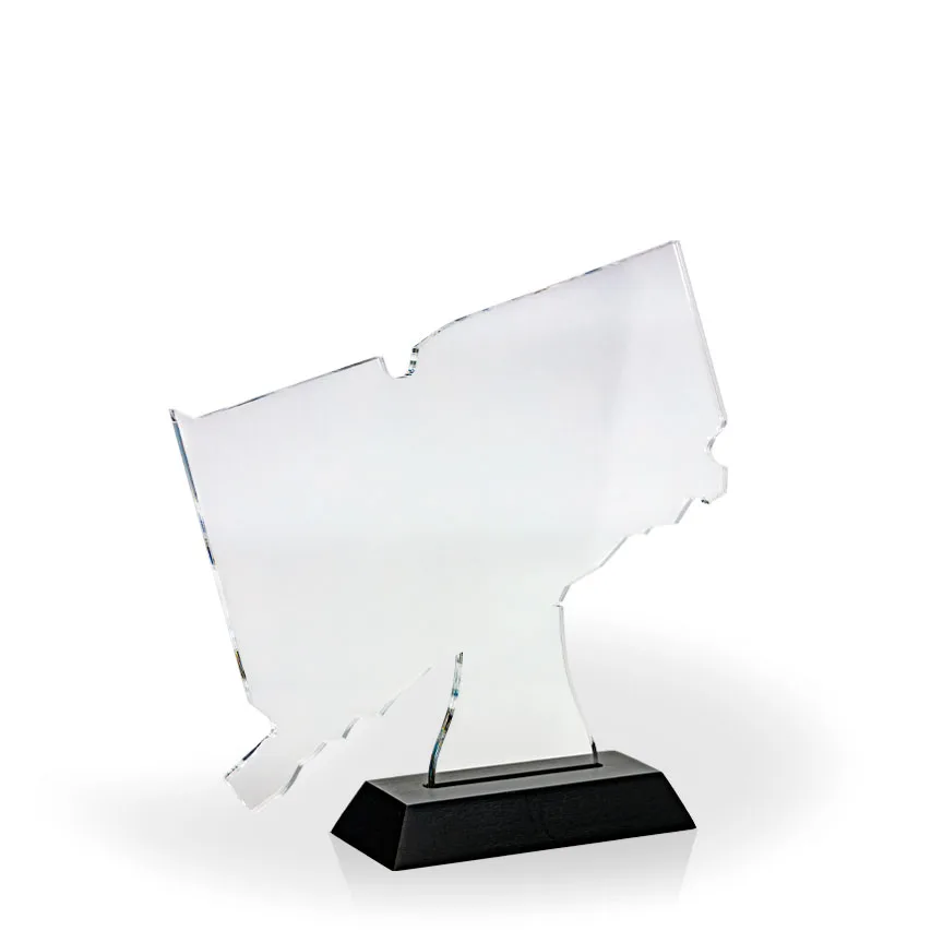 Connecticut Award with Black Wood Base - UV Print view 2