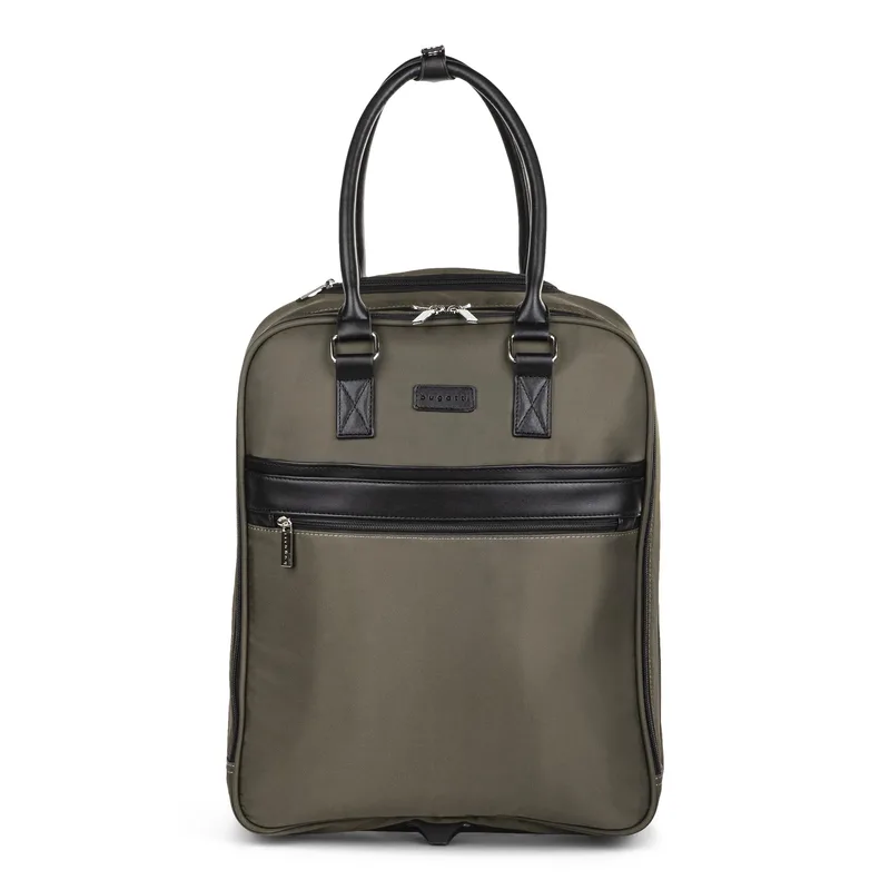 Bugatti Moretti Ladies Bag On Wheels-Nylon-Khaki