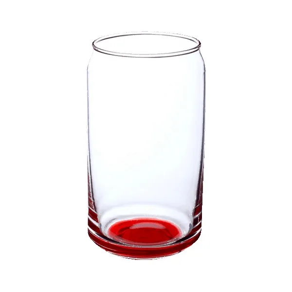 Crafty 16 oz ARC Can Shaped Beer Glasses with Color Bottom view 2
