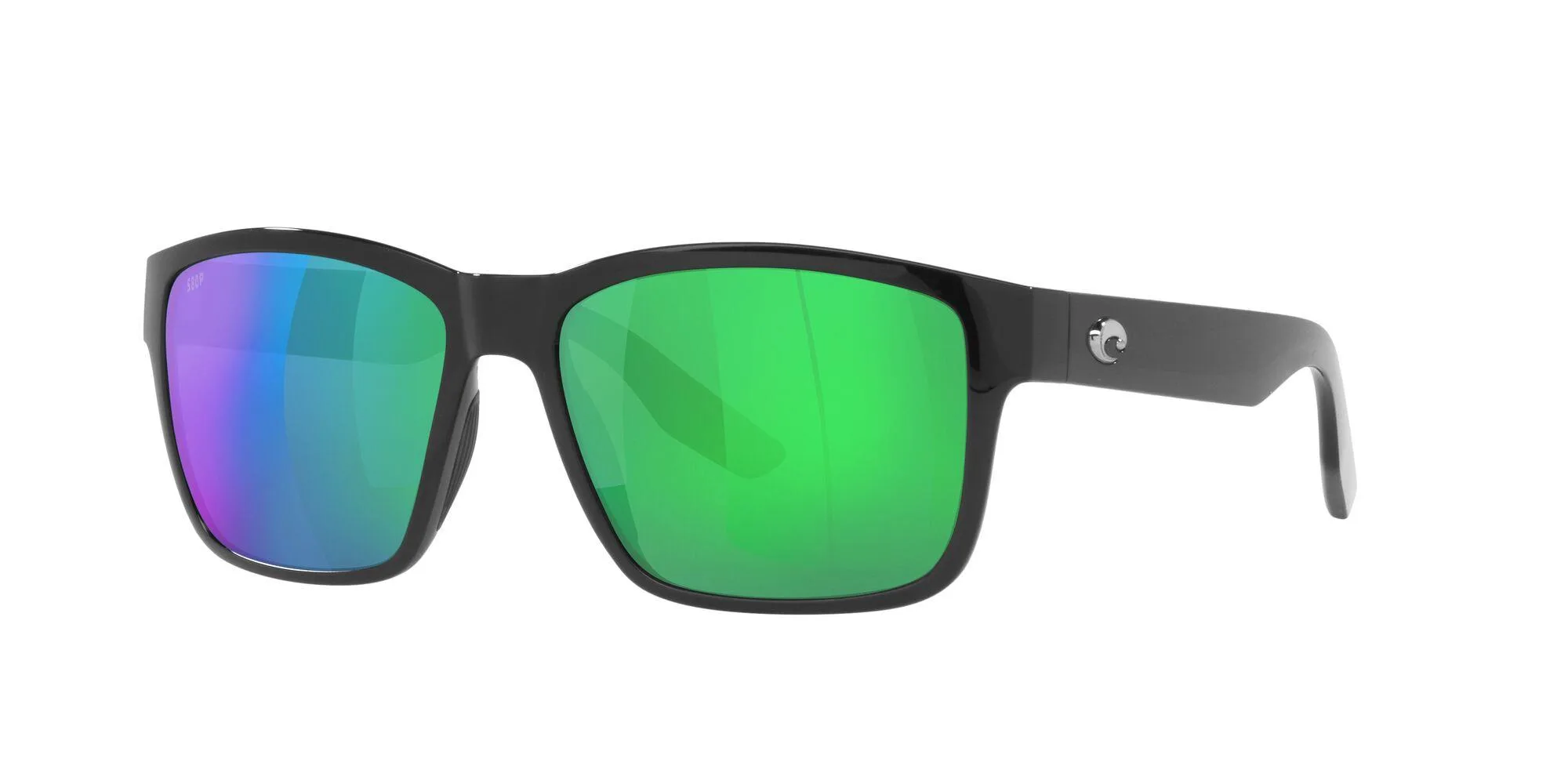 Costa Del Mar Paunch Sunglasses - (Frame) Black; (Lens) Green Mirror 580P