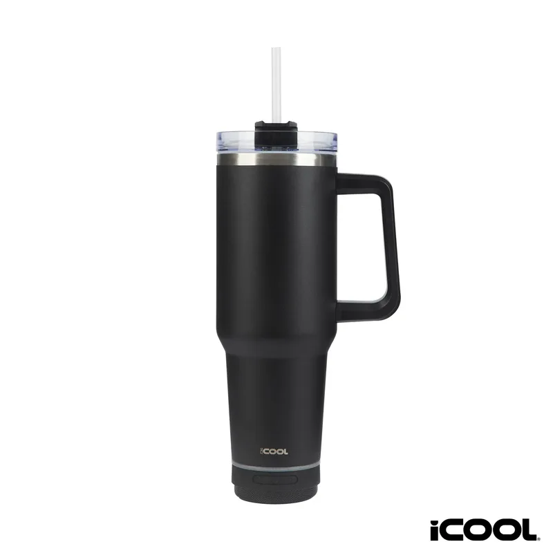 iCOOL Borrego 40 oz. Double Wall, Stainless Steel Travel Mug with Speaker view 2