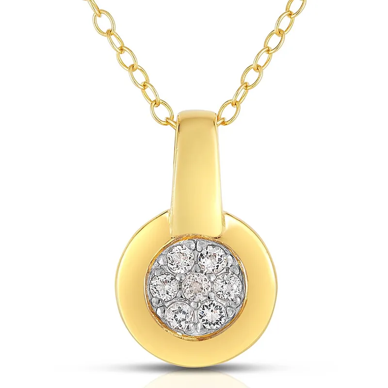 Jilco Inc White Topaz Cable Chain Necklace - Yellow Gold