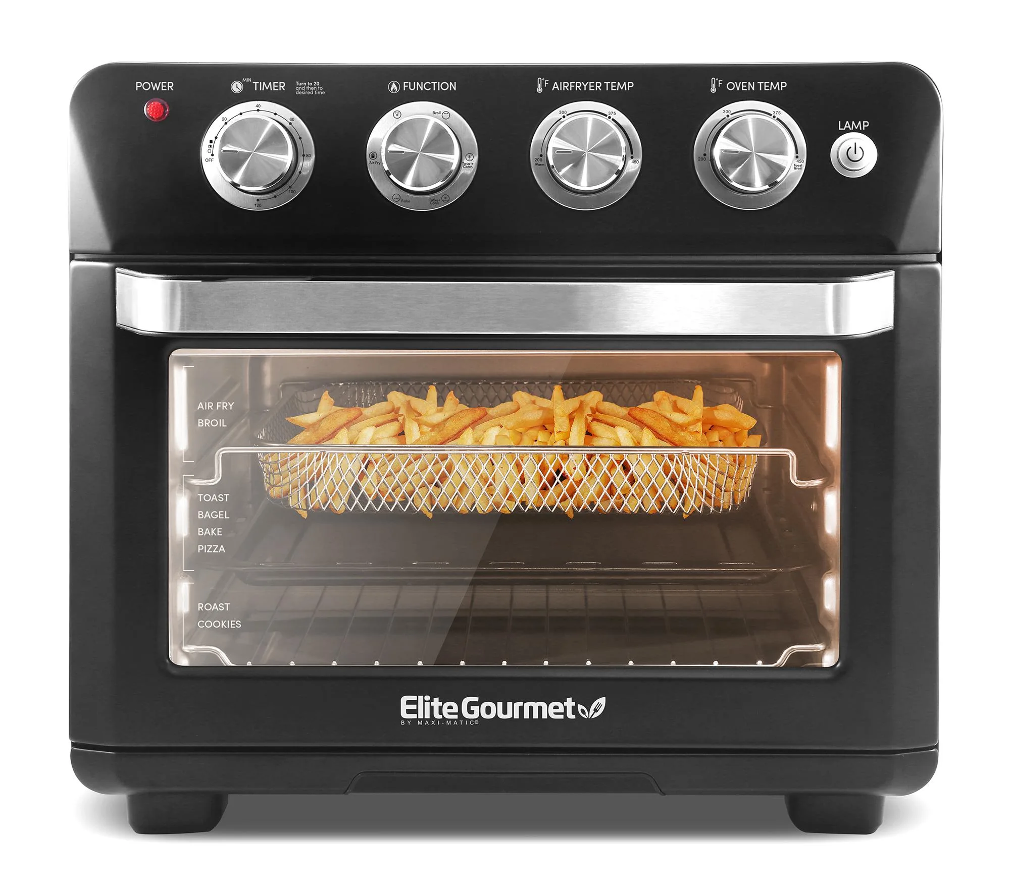 Elite 25L Digital Air Fryer Oven Black