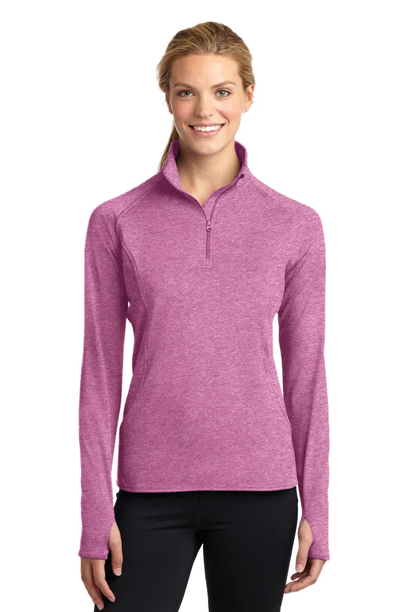 Sport-Tek® Women's Sport-Wick® Stretch 1/4-Zip Pullover. view 6