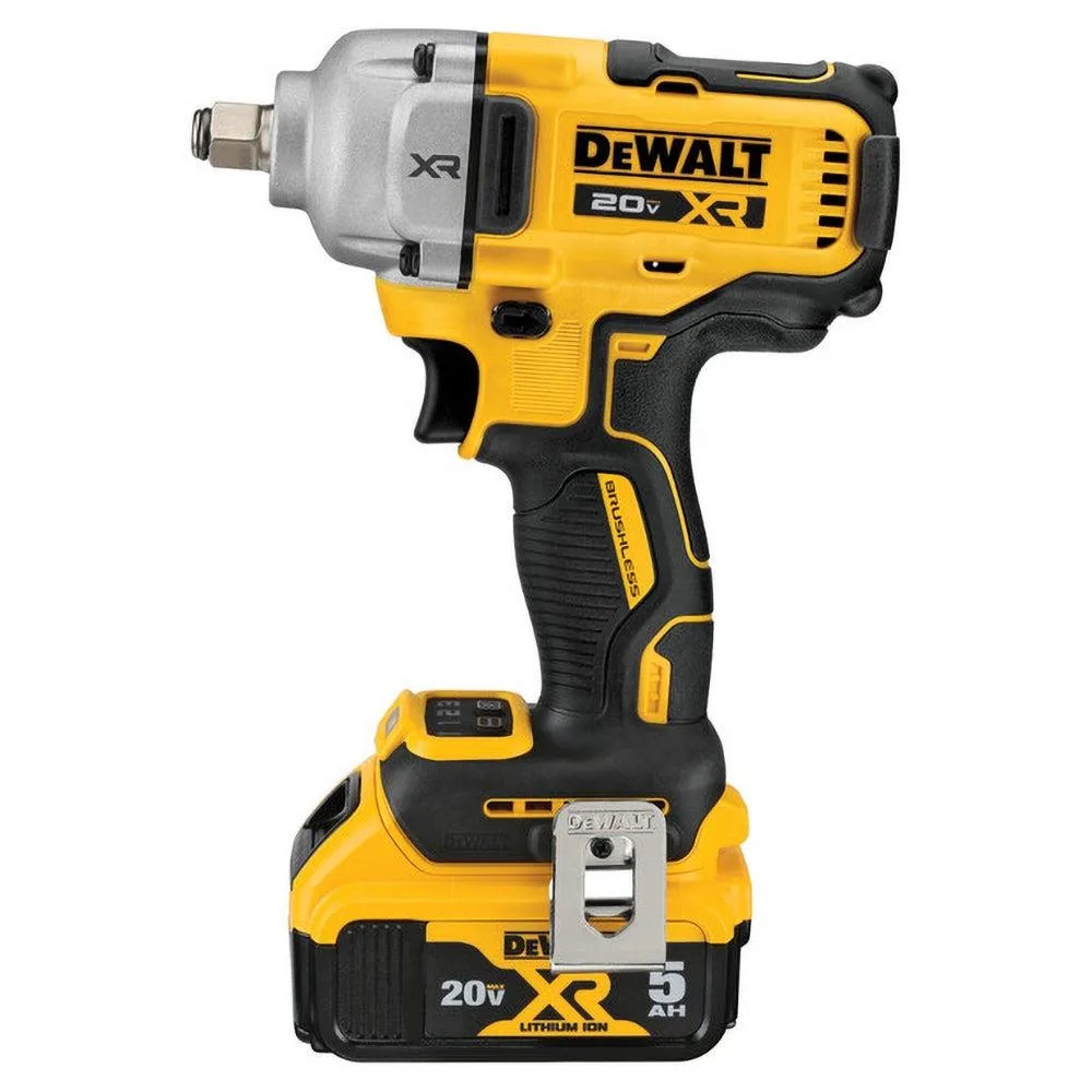 DeWalt 20V Max Xr 1/2" Mid-Range Impact Wrench Kit W/ Hog Ring Anvil