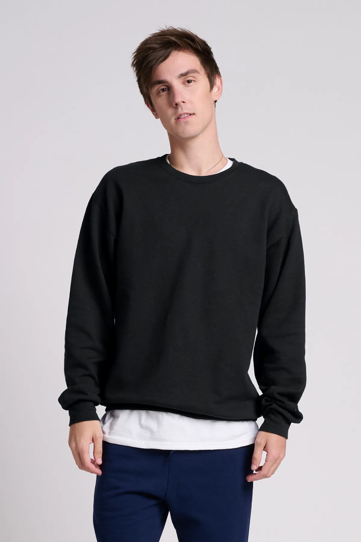 Jerzees Ultimate™ Unisex CVC Ring Spun Crewneck Sweatshirt view 2