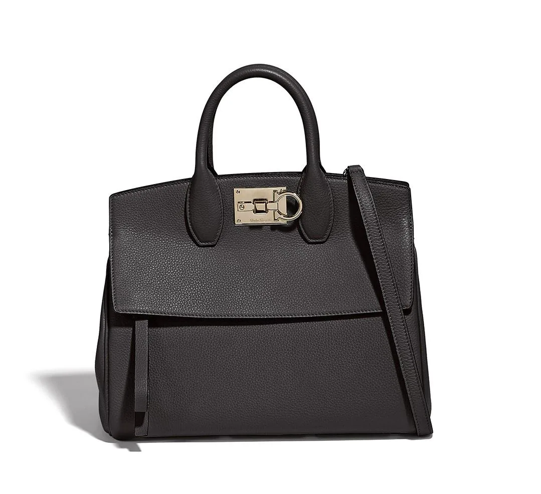 Salvatore Ferragamo The Studio Black Medium Purse