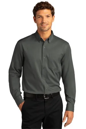 Port Authority® Long Sleeve SuperPro React™ Twill Shirt.