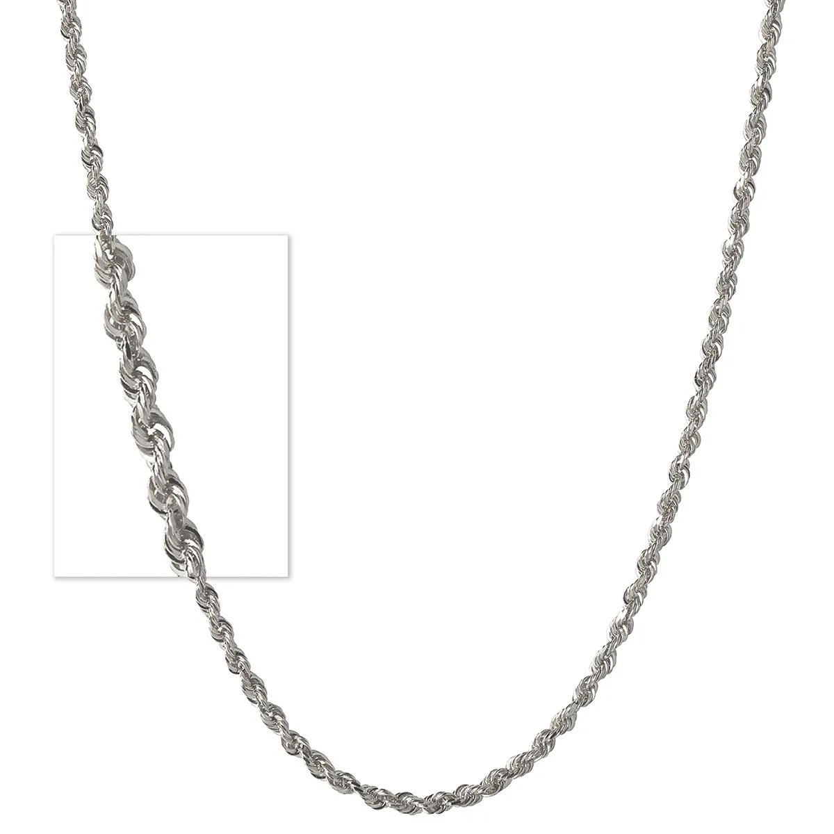 Jilco Inc Rope Chain Necklace - Sterling Silver