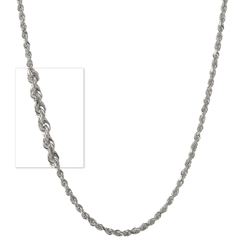 Jilco Inc Rope Chain Necklace - Sterling Silver