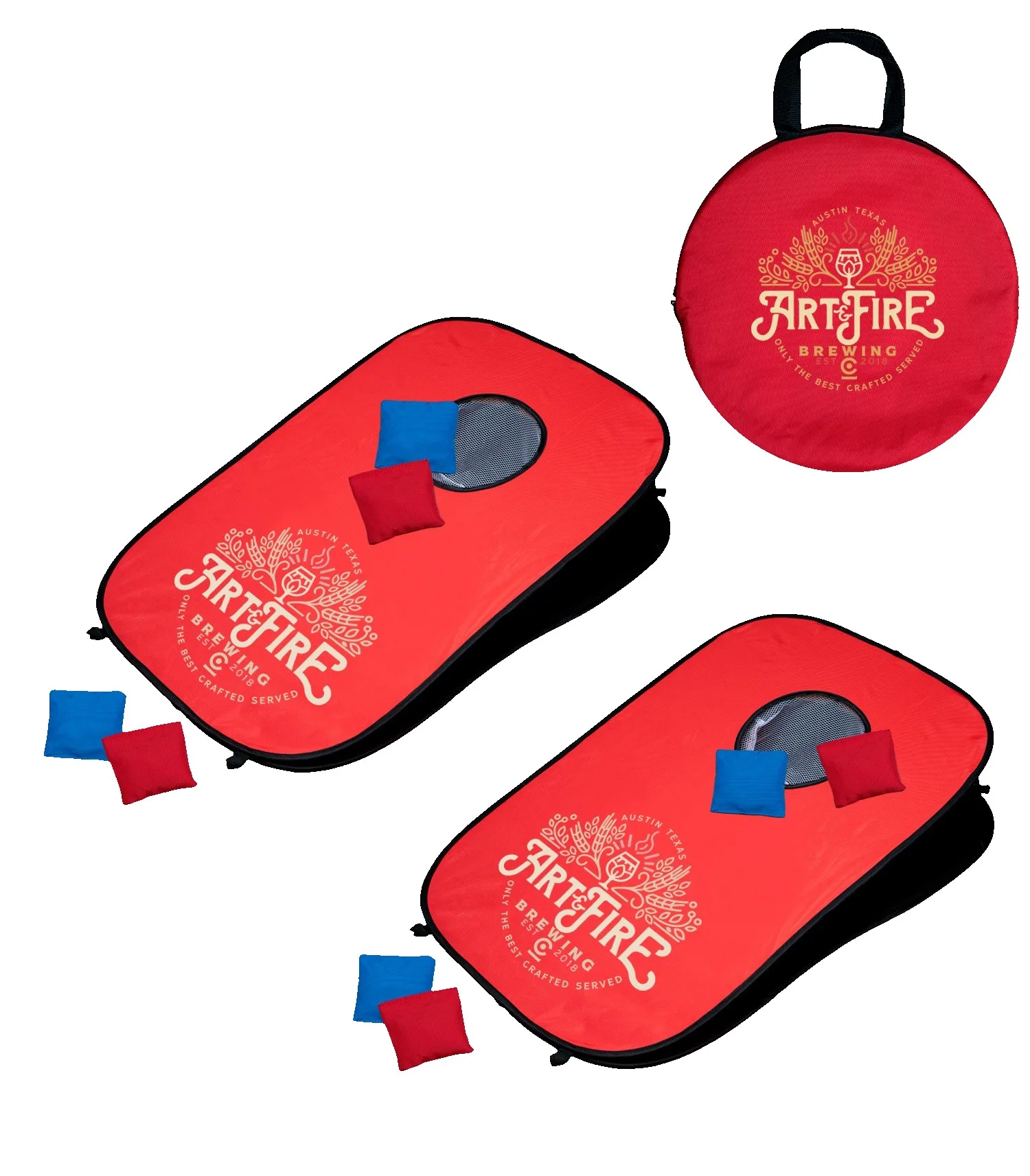 Portable Pop-Up Cornhole Game