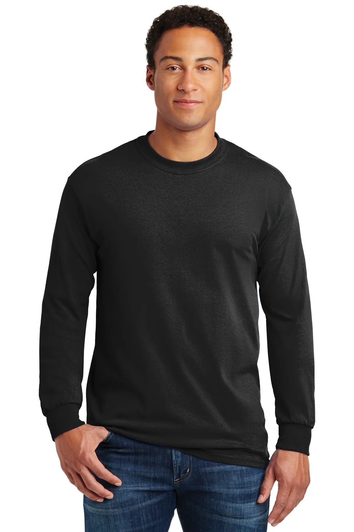 Gildan® - Heavy Cotton™ 100% Cotton Long Sleeve T-Shirt. view 6