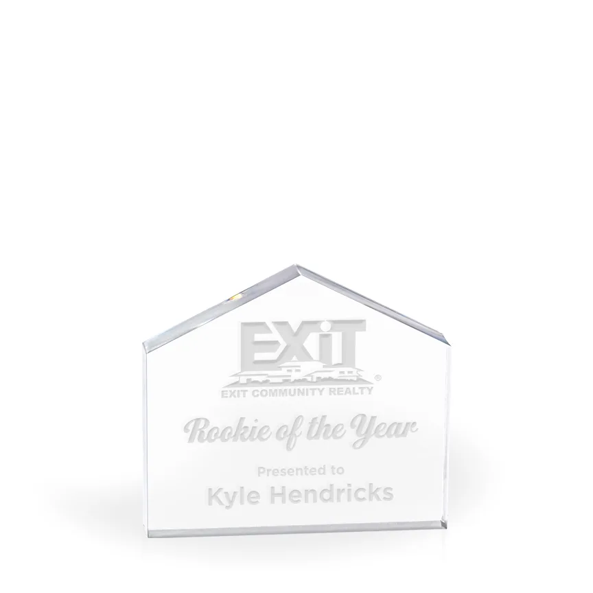 Estate Acrylic Paperweight Award - Engraved