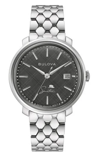 Citizen® Bulova Frank Sinatra Men's Mechanical Silver-Tone Bracelet Watch