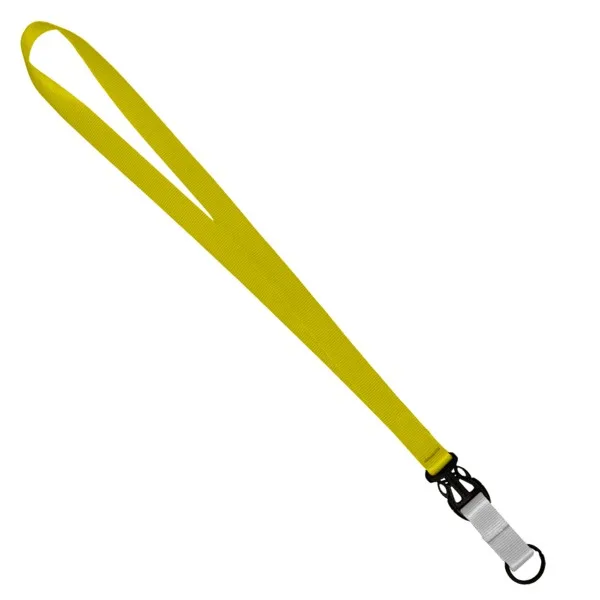 3/4" Multi color (Top and bottom) Nylon Lanyard with Plastic Slide Buckle R view 3