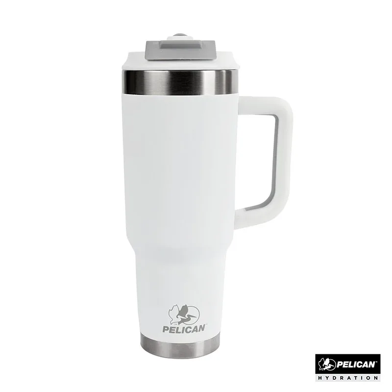 Pelican Porter Dual 40 oz. Dual Lid, Recycled Double Wall Stainless Steel Travel Tumbler view 5